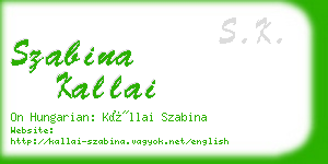 szabina kallai business card